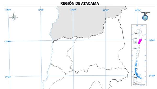 Mapa región de Atacama (mudo)