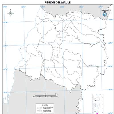 Mapa región del Maule (mudo)