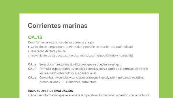 Ejemplo Evaluación Programas - OA13 - Corrientes marinas