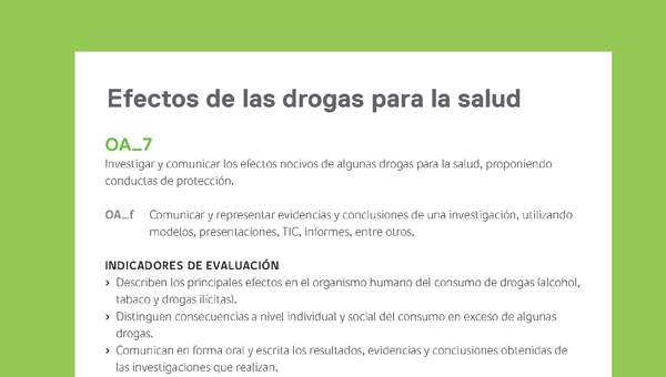 Ejemplo Evaluación Programas - OA07 - Efectos de las drogas para la salud