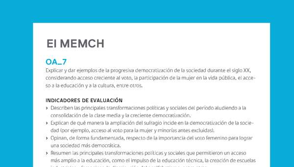 Ejemplo Evaluación Programas - OA07 - El MEMCH
