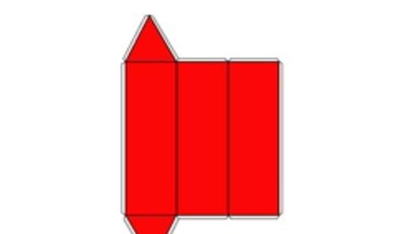 Red de un prisma regular de base triangular