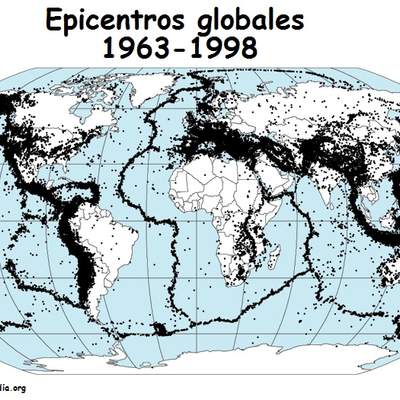 Epicentros globales entre el 1963-1998