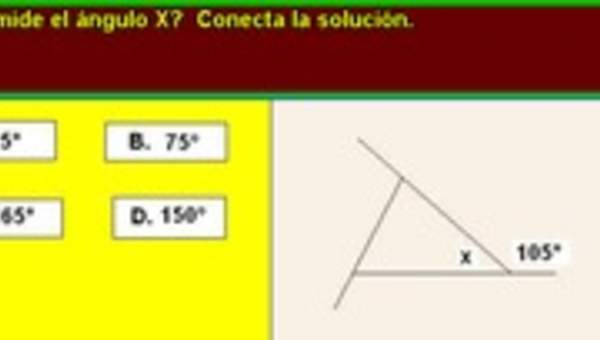 Medida de un ángulo en un triángulo