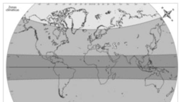 Mapa zonas climáticas mundo