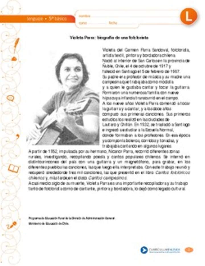 Violeta Parra: biografía de una folclorista