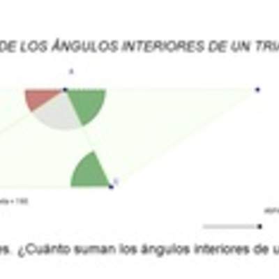 Suma de los ángulos interiores de un triangulo