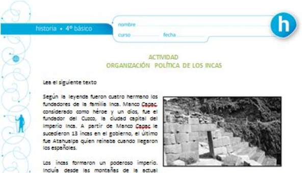 Organización política de los incas