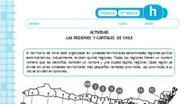 Las regiones y capitales de Chile