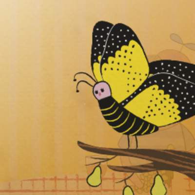 Letra r, sonido suave: La mariposa amarilla