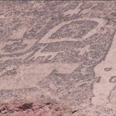 Arte rupestre en el desierto