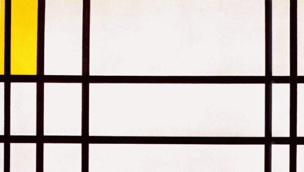 Composición 1 de Piet Mondrian