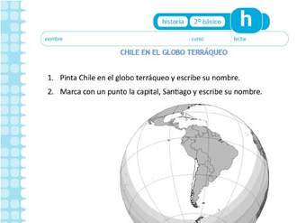 Chile en el globo terráqueo
