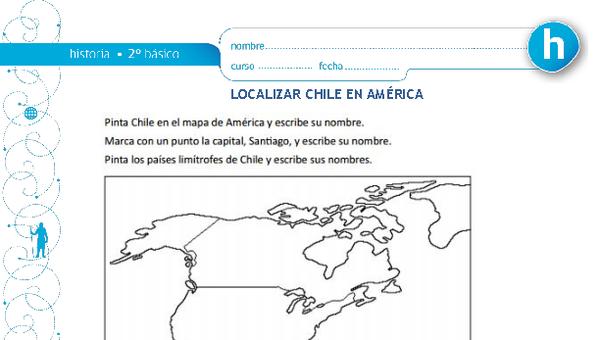 Localizar Chile en América