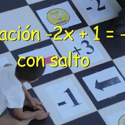 Ecuación -2x + 1 = 7 con salto