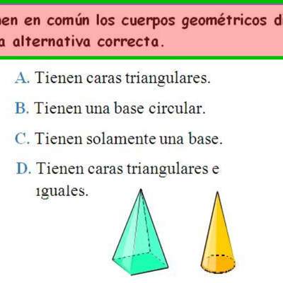Característica común de una pirámide y un cono