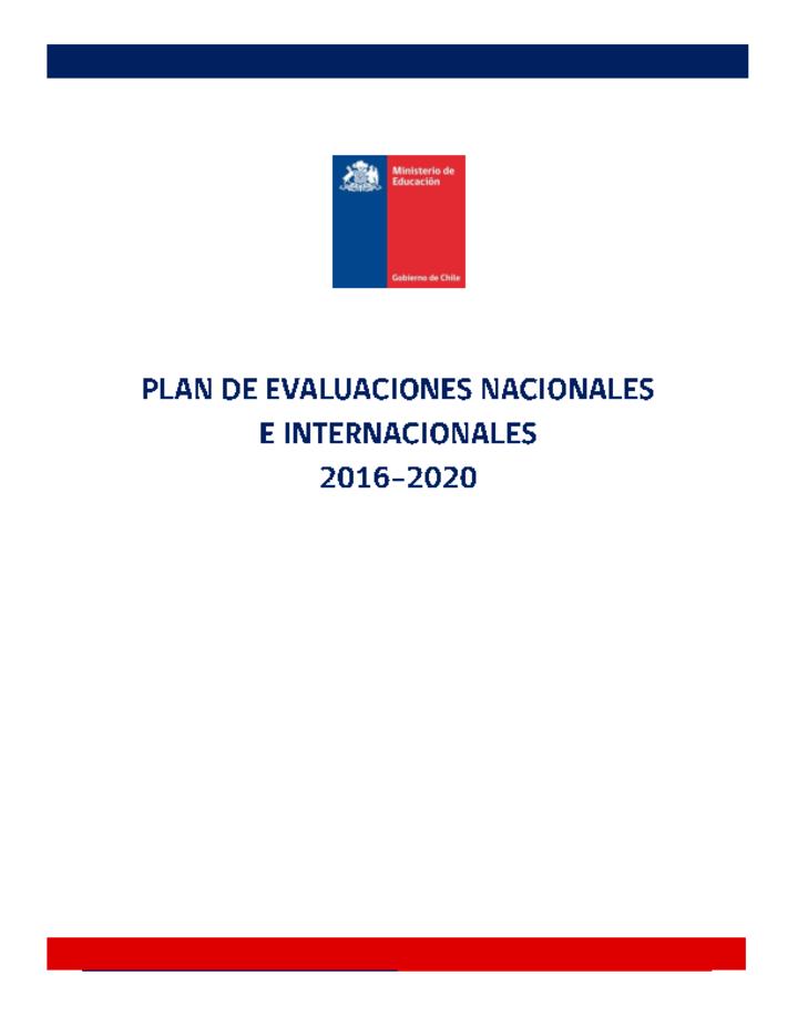 Plan Nacional de Evaluaciones 2016-2020