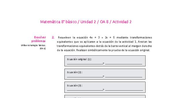 Matemática 8° básico -Unidad 2-OA 8-Actividad 2