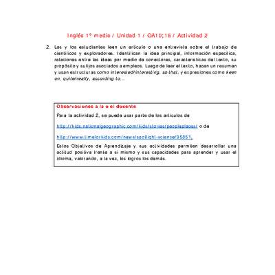Inglés 1 medio-Unidad 1-OA10;16-Actividad 2