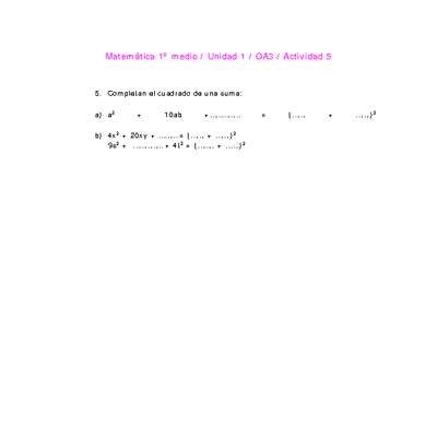 Matemática 1 medio-Unidad 1-OA3-Actividad 5
