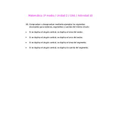 Matemática 1 medio-Unidad 2-OA6-Actividad 10