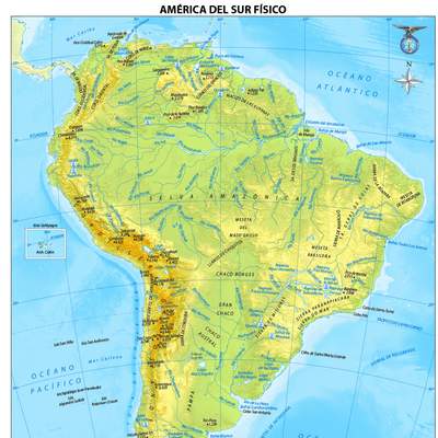 Mapa político de América del sur